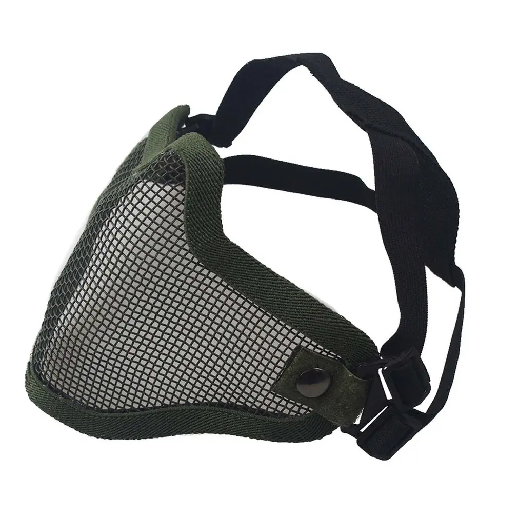Airsoft Field Wargame Tribal Chief Mask Half Face Metal Steel Net Mesh Hunting Tactical Protective | Безопасность и защита