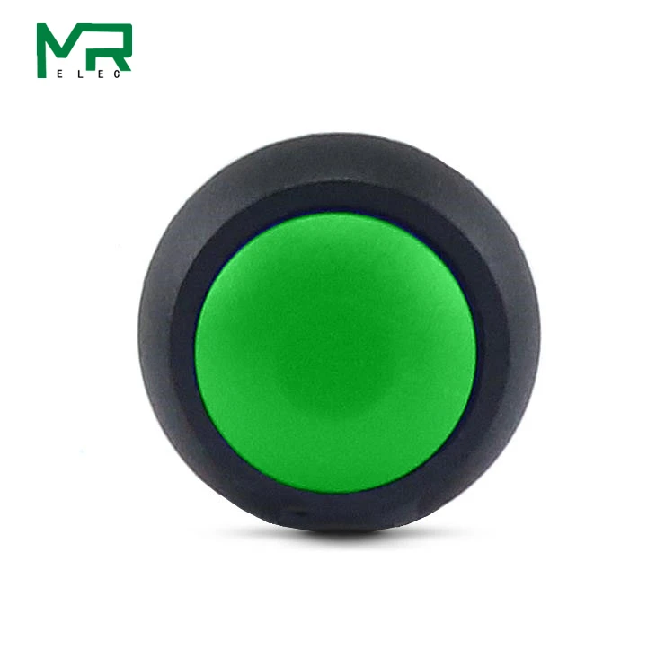 green 1 шт. 2Pin миниатюрный кнопочный переключатель 12 мм 1А водонепроницаемый переключатель pbs33b 12В кнопка с самовозвратом переключатель Сброс блокировки pbs-33b - Цвет: green