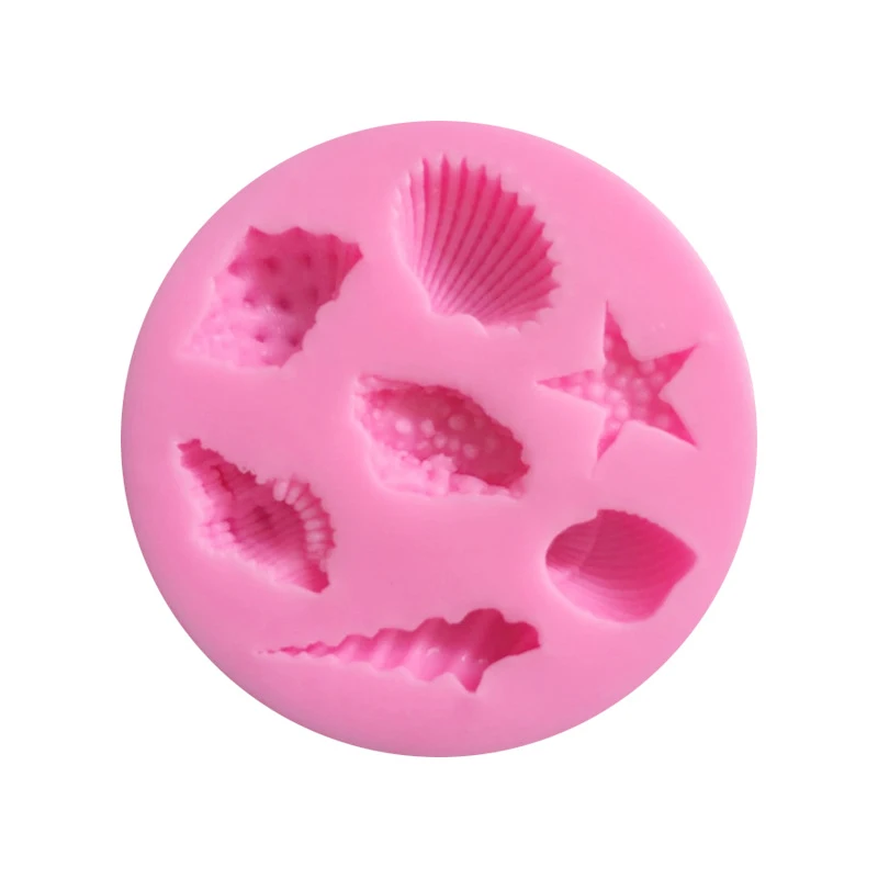 3D форма для торта в форме морской раковины Пищевая силиконовая выпечки