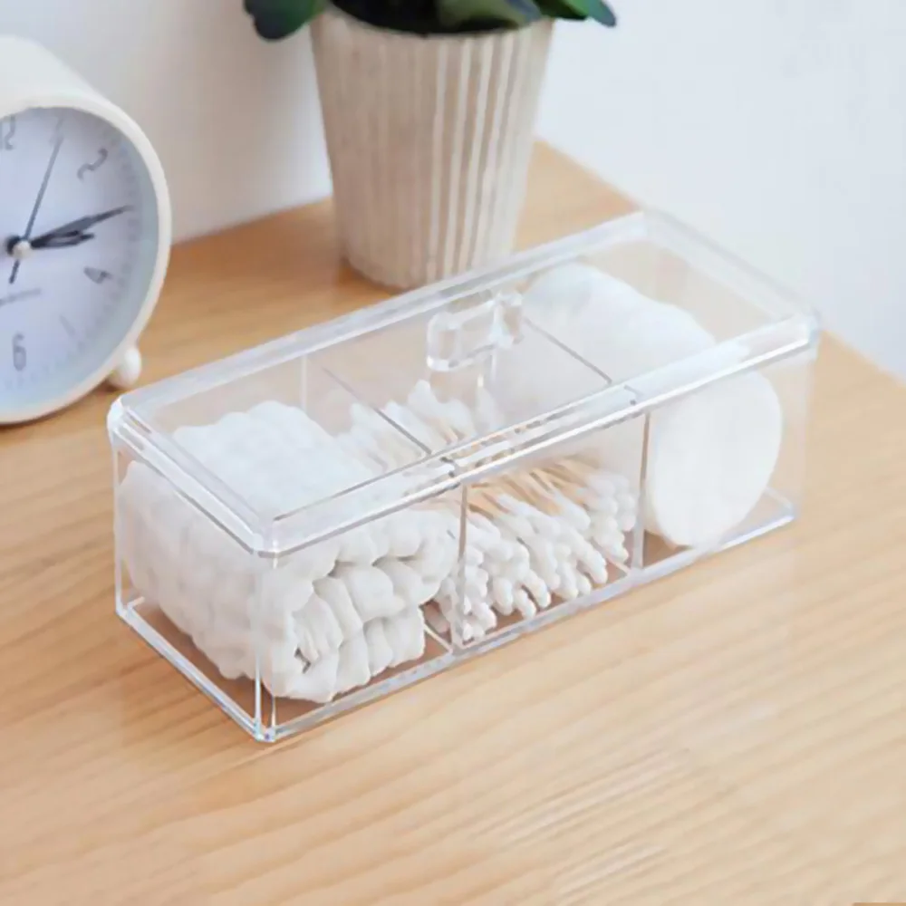 Косметический ящик для хранения прозрачный контейнер ногтей ворс салфетки