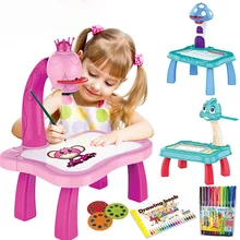 Projector Art Drawing tablet Painting Magnetic board Games Diy Montessori Educational Interactive Toys For Kids Busyboard