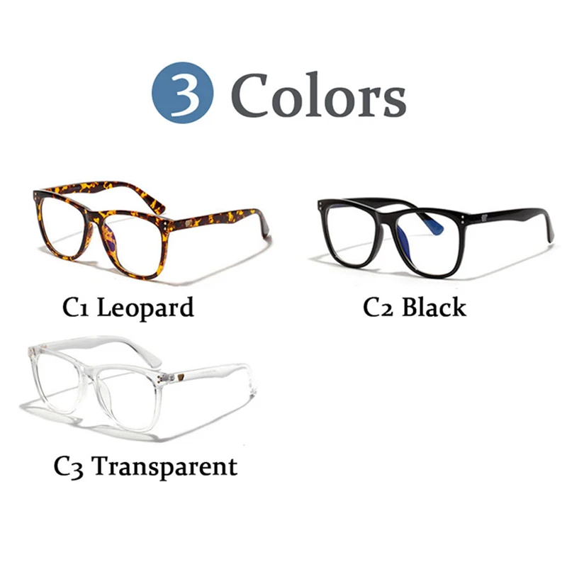 Anti Blue Ray Square Glasses Frame Women Men Transparent Optical Eyewear Vintage Blue Light Blocking Glasses Computer Goggle