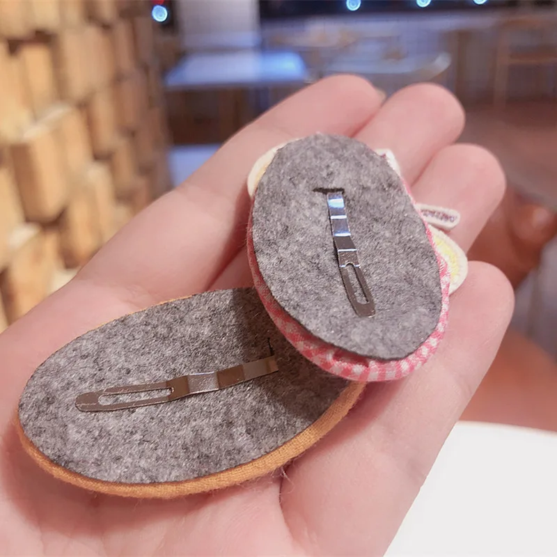 2 шт. новые корейские Детские Мультяшные зажимы для волос модные милые тканевые