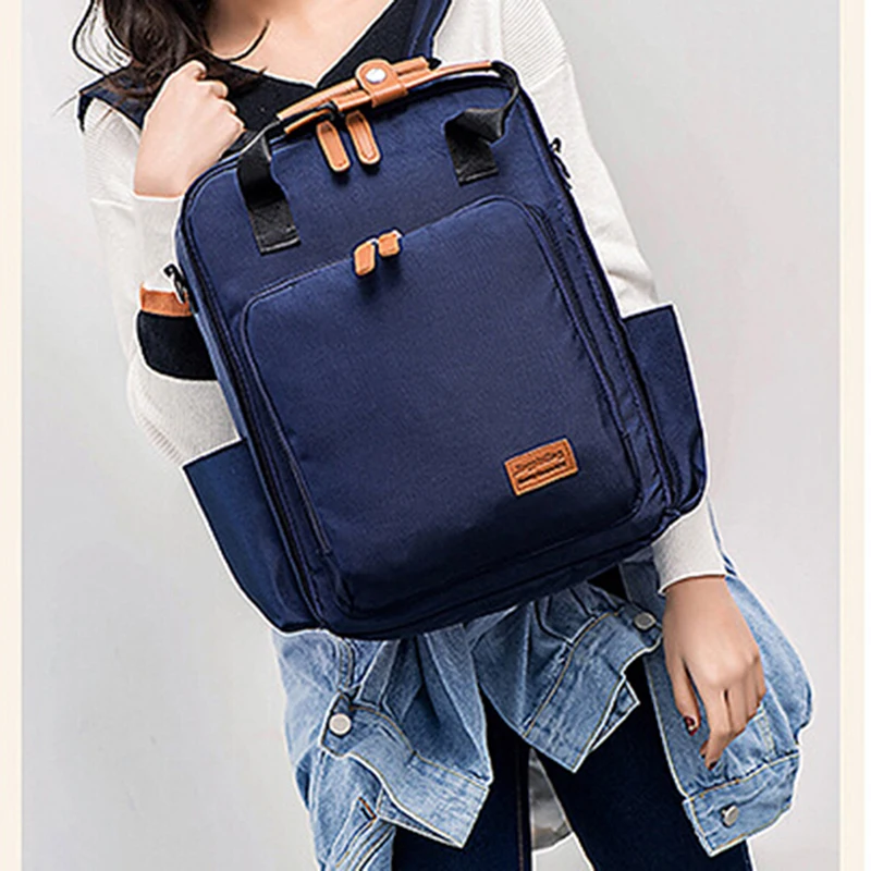 

Outdoor Nappy Backpack Bag Mummy Large Capacity Bag Mom Baby Multi-Function Waterproof Travel Diaper Bags For Baby Care