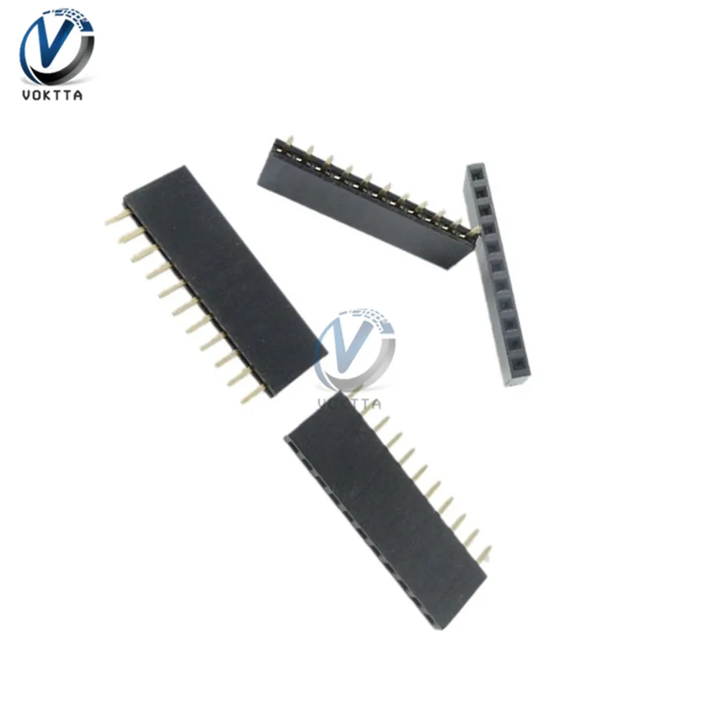 10Pcs 2.54mm Single Row Pin Female Header Socket 2p 3p 4p 5p 6p 7p 8p 9p 10p 11p 12p 14p 15p 16p 20p 40p Connector | Обустройство