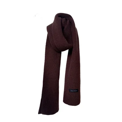 

Scarf female winter Korean version of joker Japanese student girls Instagram retro long warm knitting wool scarf trend