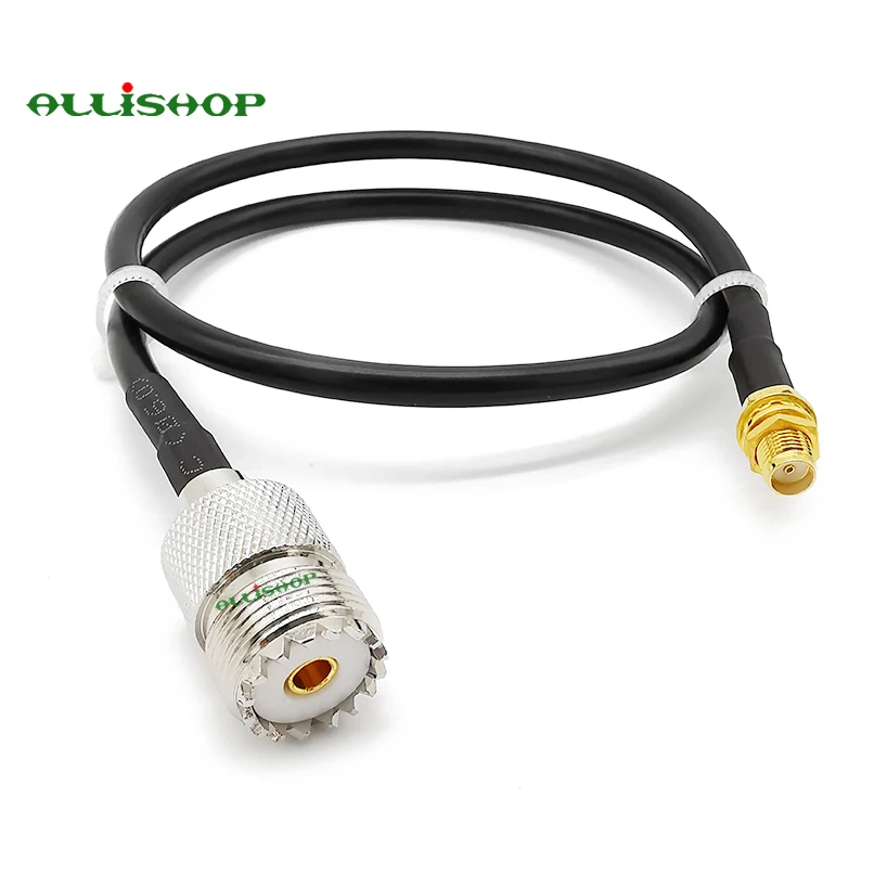 UHF PL-259 мама к SMA мама RG58 антенный кабель-удлинитель SO-239 Соединительный кабель для Hamdheld Ham Радио 1 м 3 м 6 м 9 м 12 м 15 м