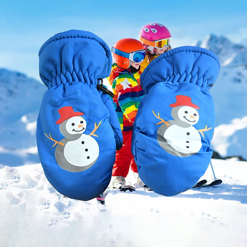 

1 пара, Детские Зимние теплые перчатки