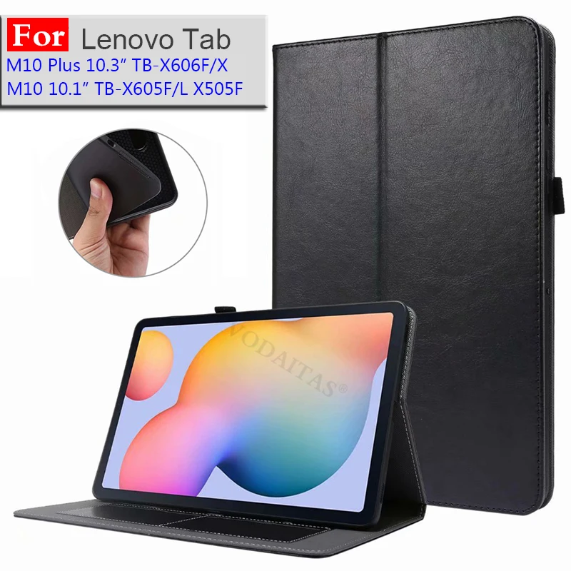 

Чехол для Lenovo Tab M10 FHD Plus TB-X606F X606X 2020 10,3 Smart Cover Funda для Lenovo Tab M10 X505F X605 10,1 "подставка + ручка