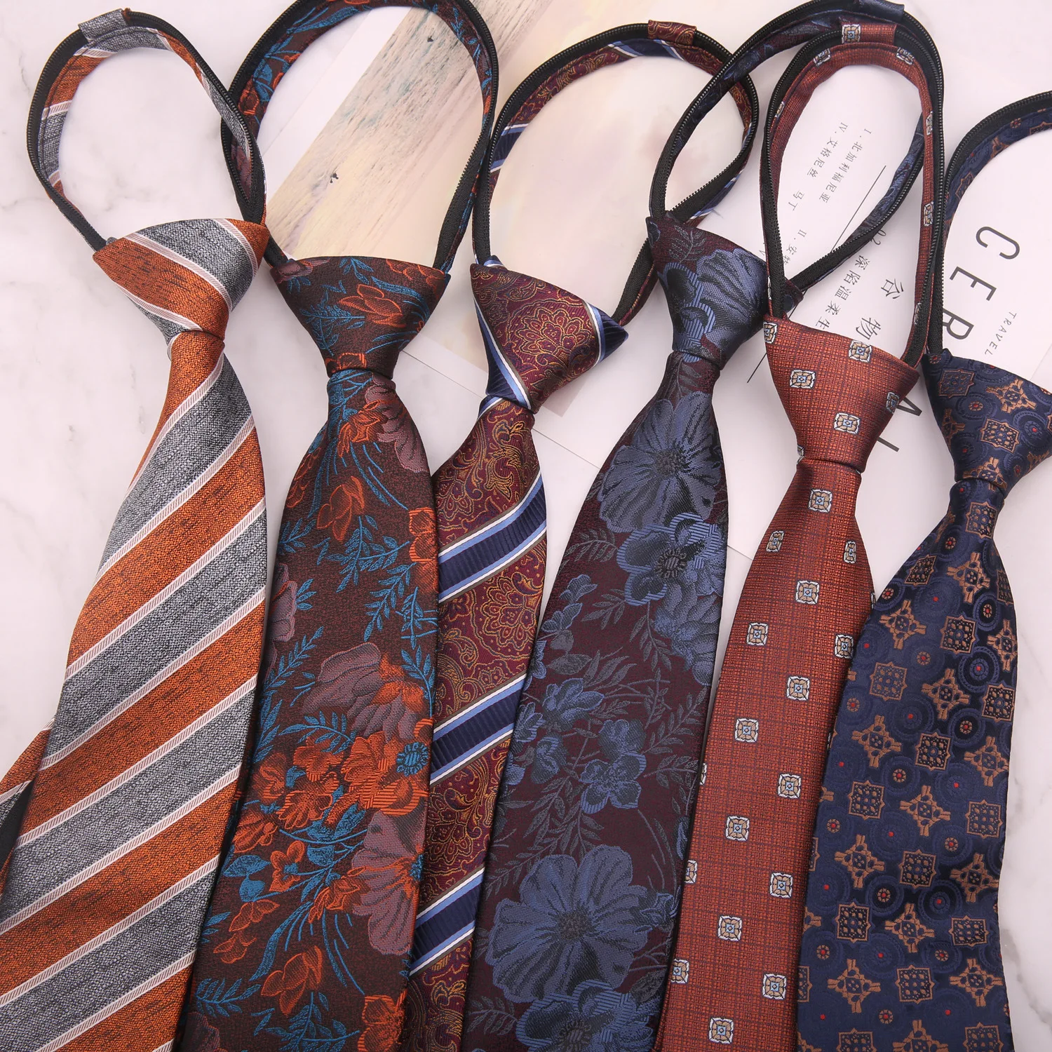 

New Business Lazy Neck Tie for Men's Neckties Suits Ties for Wedding Business Gravatas Slim Cravat Neckwear Accessories