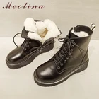 Полусапожки женские из натуральной кожи, на платформе, со шнуровкой