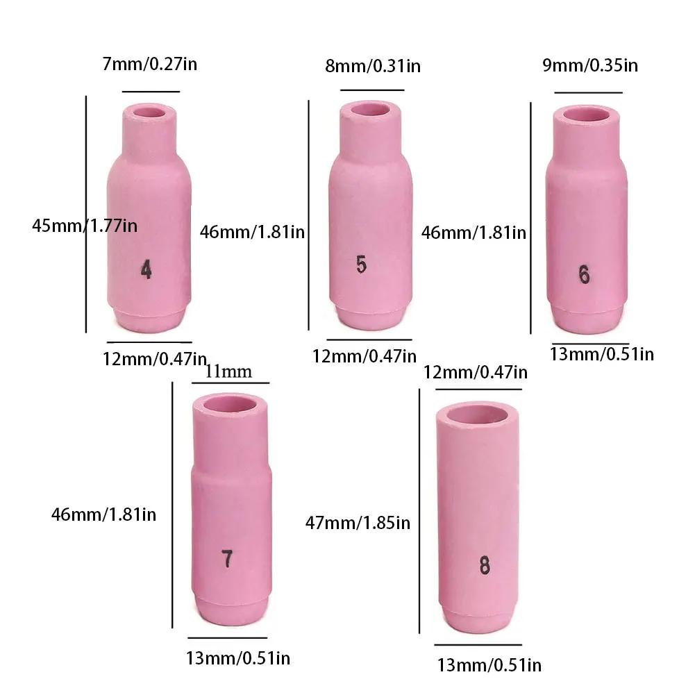 

17pcs Welder TIG Welding Torch Collet Body Nozzle Kit for Welding Torch Electrode Consumable Welding Tools Accessories