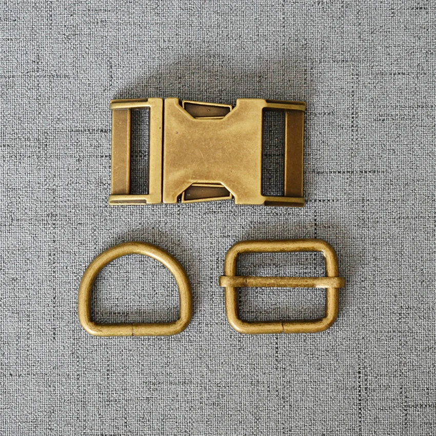 Регулируемая металлическая пряжка из античной латуни 15/20/25 мм 20 комплектов D