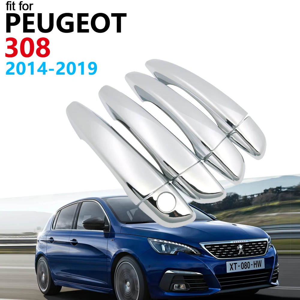 Автомобильные аксессуары для дверной ручки хромированная накладка на ручку Peugeot