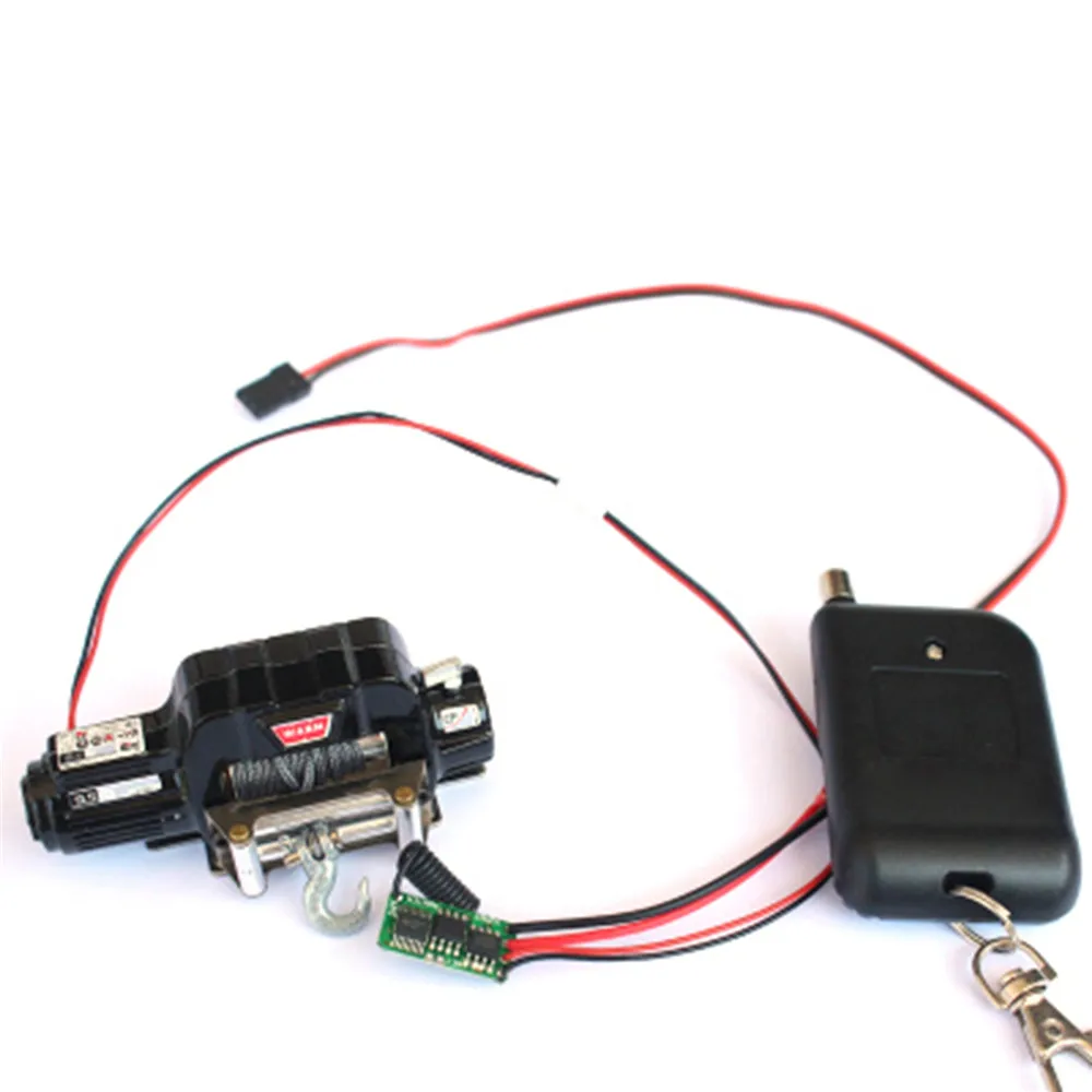 RCRUN имитация металлическая электрическая лебедка с контроллером для 1/10 TRX4 RC4WD D90