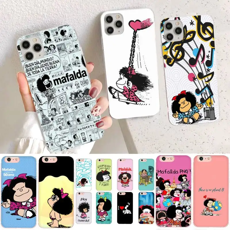 Чехол для телефона YNDFCNB Hot Mafalda iphone 13 11 12 pro XS MAX 8 7 6 6S Plus X 5S SE 2020 XR | Мобильные телефоны