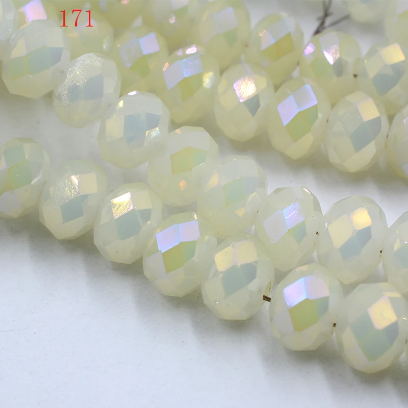 FLTMRH Австрийские граненые бусины молочного белого цвета 8 мм 70 шт. круглые