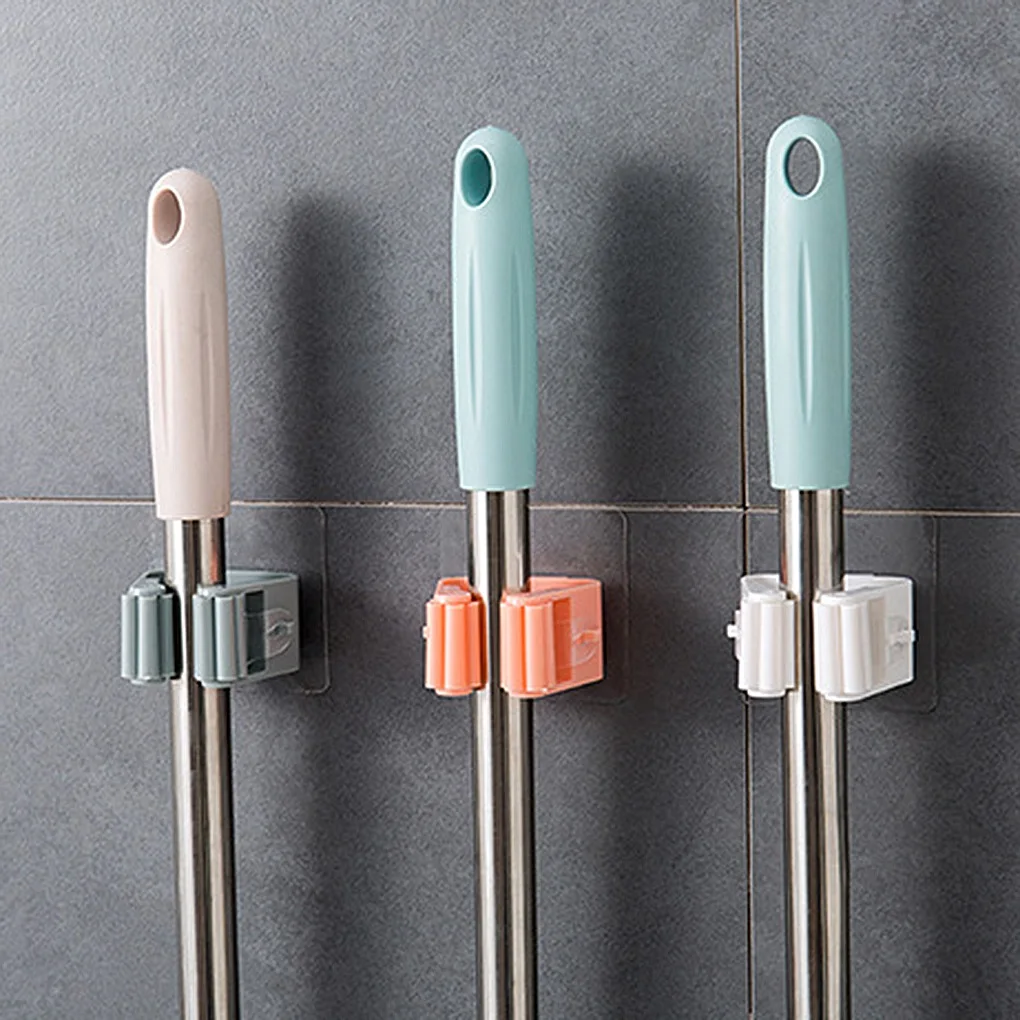 Самоклеящаяся многоразовая подставка для швабры настенная вешалка хранения