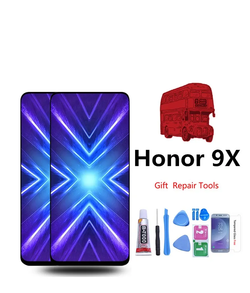

Оригинальный сменный дисплей 6,59 дюйма с рамкой для Huawei Honor 9X, ЖК-дисплей с сенсорным экраном и дигитайзером в сборе, зеркальный ЖК-дисплей