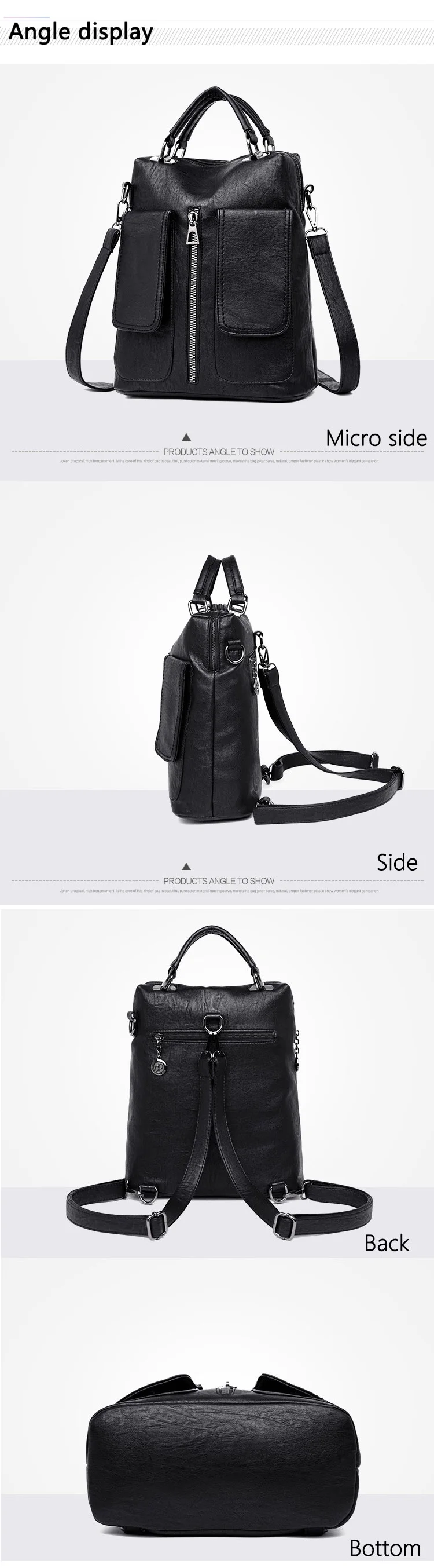 Женские кожаные рюкзаки Mochila Feminina женские кожаные рюкзаки высокого качества школьные рюкзаки для девочек Женские однотонные повседневные Рюкзаки