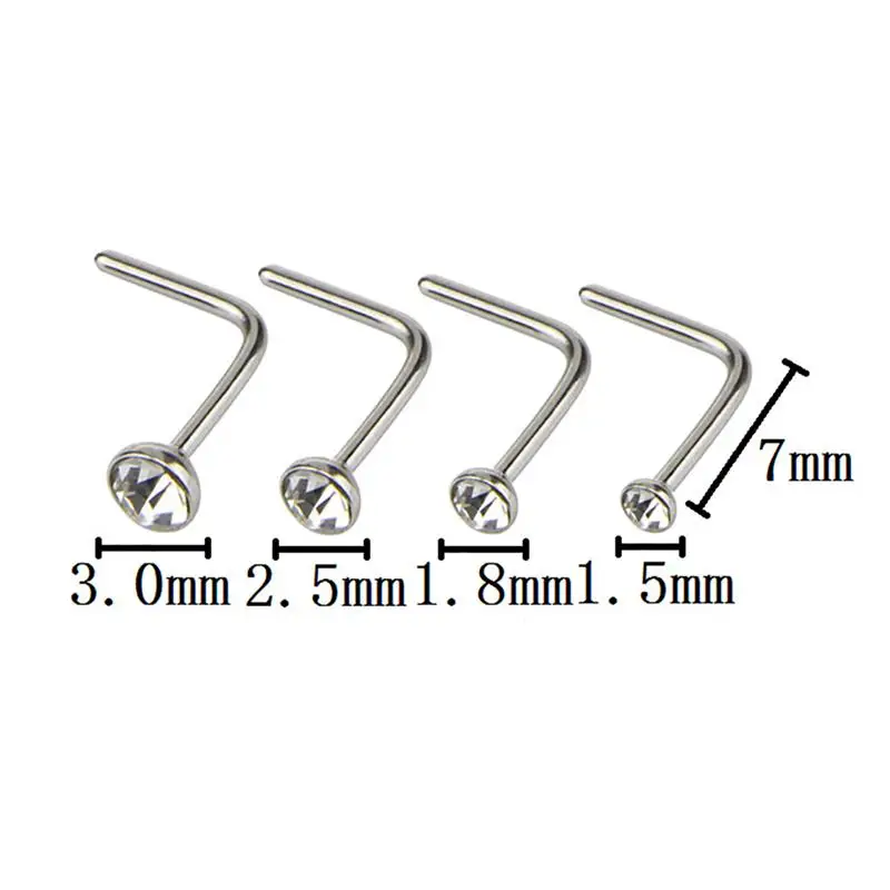 22 шт. носовой набор для пирсинга профессиональное кольцо носа из нержавеющей