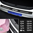 Автомобильный Стайлинг наклейки на задний бампер для багажника из углеродного волокна пленка декор для INFINITI Q30 Q50 Q60 QX30 QX50 QX60 QX70 QX80 IPL
