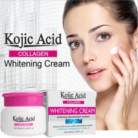 50pcs kojic acid collagen whitening cream face cream remove dark spot moisturizing anti aging firming lighten skincare wholesale