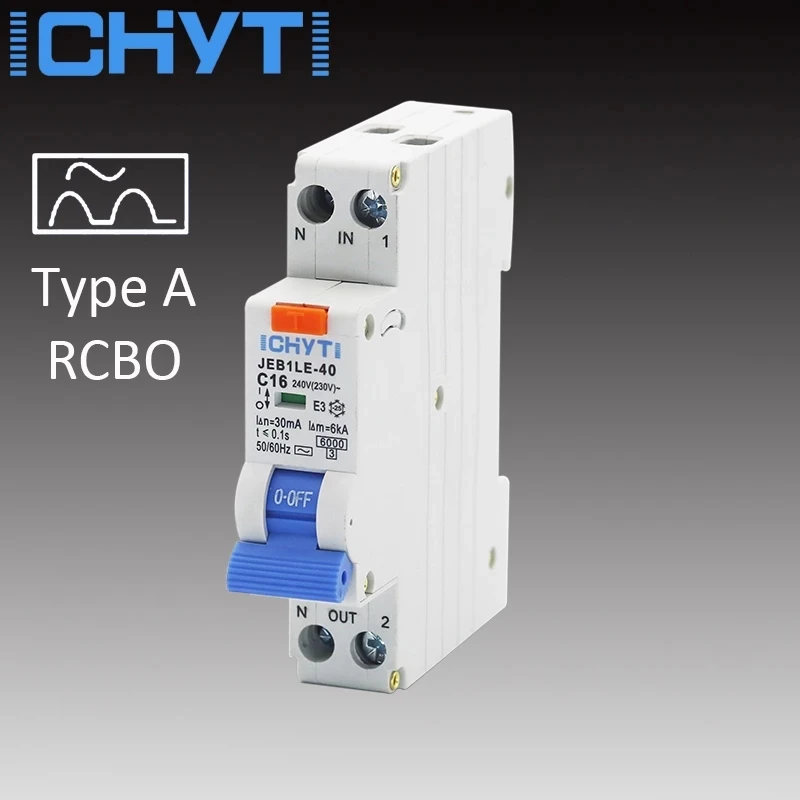 

Type AC RCBO 32A 30mA 6KA 18mm 1P+N Type A Residual Current Circuit Breaker with Over Current and Leakage Protection