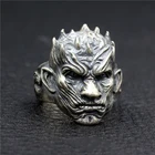 Мужские властная кольцо с демоном резной Тотем волка Креативный дизайн моды, ювелирное изделие, подарок