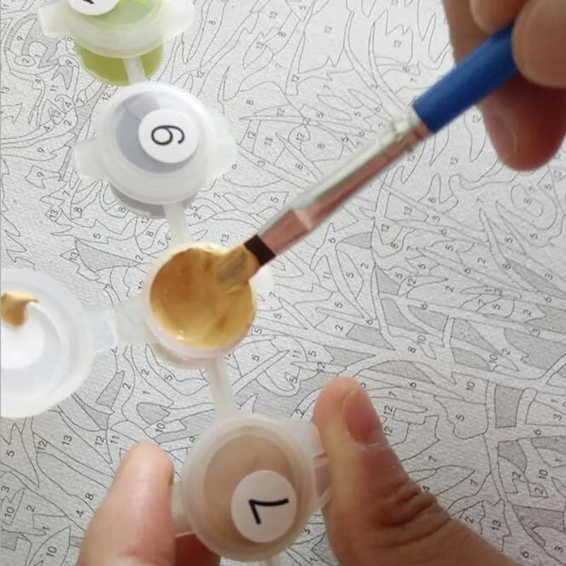 Цветы живопись по номерам Сделай Сам масляная на холсте Ручная работа настенная