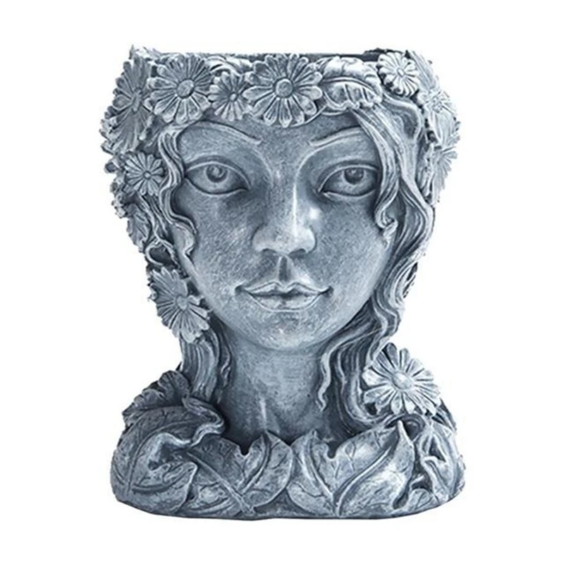 

Flower Container Household Plant Pot Girl Design Decorative Planter