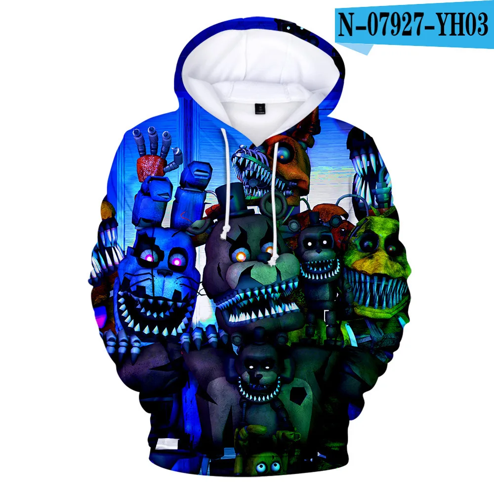 3dwy-1304 Fnaf толстовки Толстовка Five Nights At Freddy's куртка пальто весна Harajuku мультфильм Медведь FNAF Толстовка Женские кофты Fnaf - Цвет: 3dwy-1304
