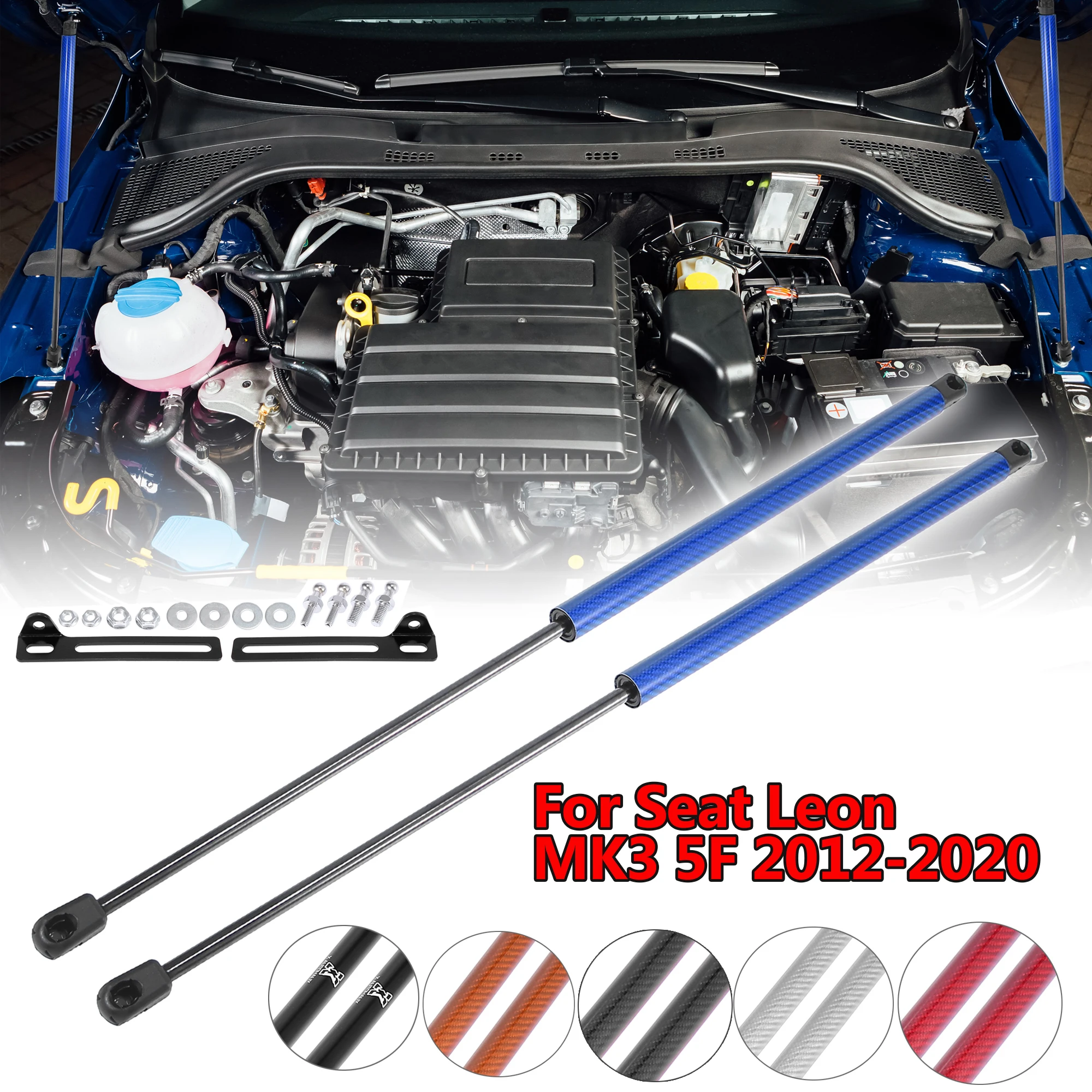 1 пара пружинный амортизатор для передней капота автомобиля из углеродного