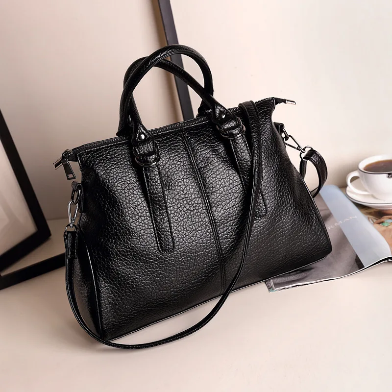 

2020 New Retro Style Women Handbags for Bussiness Big Size Class Women Totoes Luxury Brand Designer Leather Clutch Purse Bags