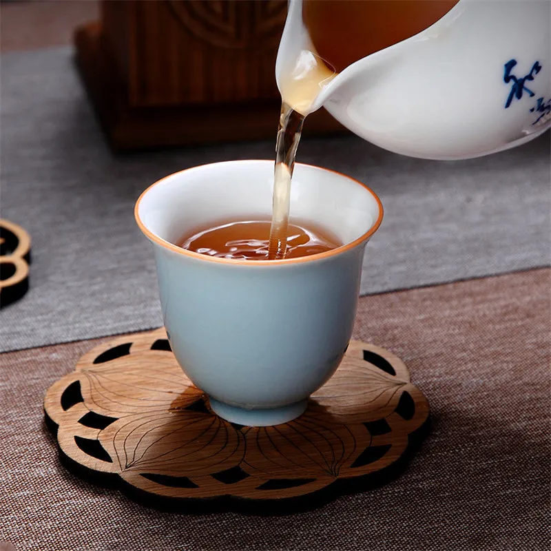 Керамическая чайная чашка креативная ручной работы из селадона Цзиндэчжэнь