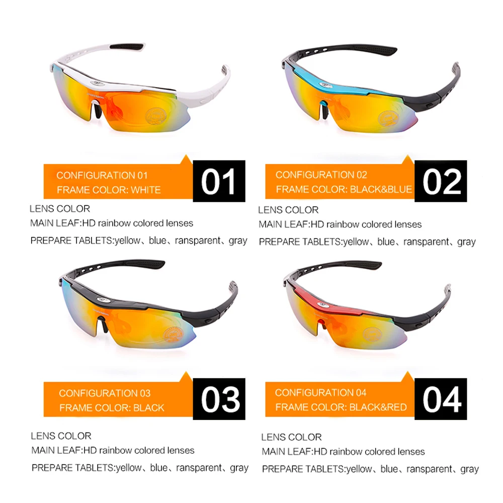 Спортивные очки AIELBRO для велоспорта тактические мужские с 5 линзами стрельбы