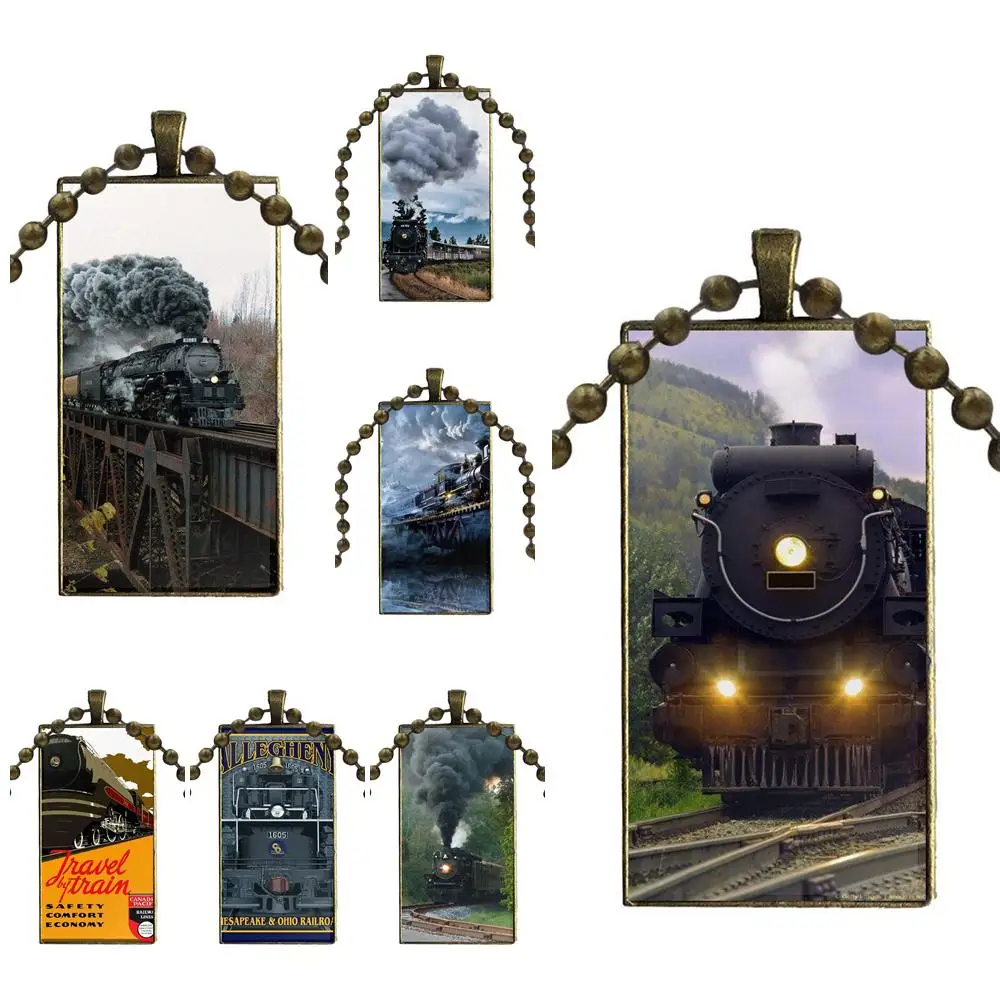 Стеклянный кабошон чокер кулон прямоугольное ожерелье сталь цвет ювелирные