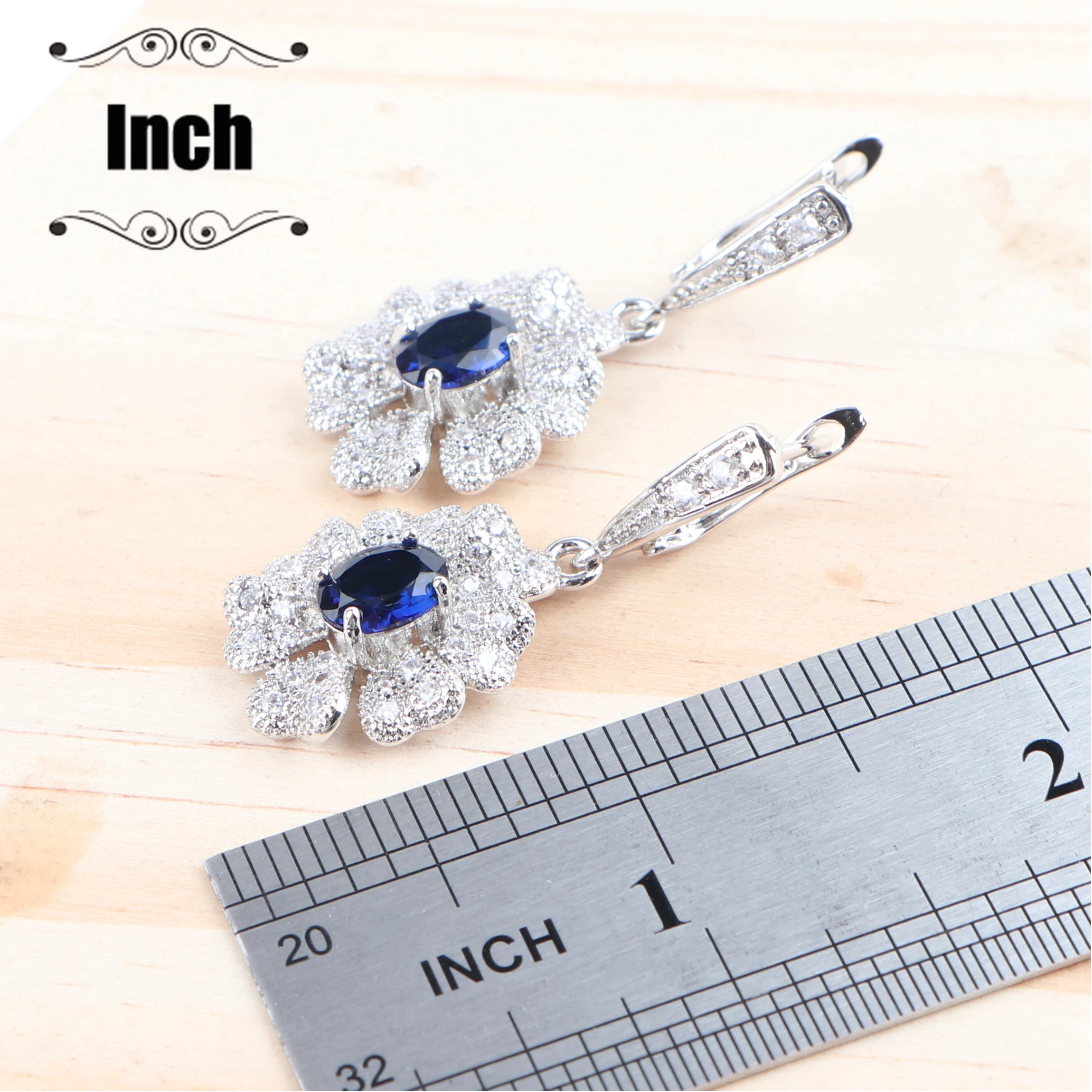 Женский ювелирный комплект из кольца браслета сережек и подвески|Ювелирные