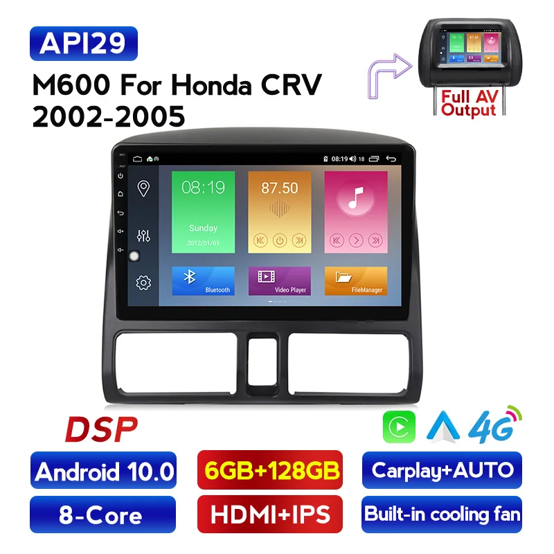 4G LTE 1024x600 ОЗУ Android экран автомобильный dvd для Honda CRV 2002 2005 с радио GPS youtube видеоплеер