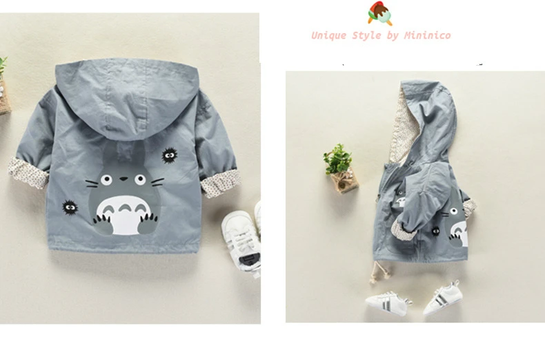 Baby Girl Child Clothing Windbreaker Jacket for A Girls Clothes Newborns Babies Outfits Hooded Outerwear Spring Kid Cartoon Coat