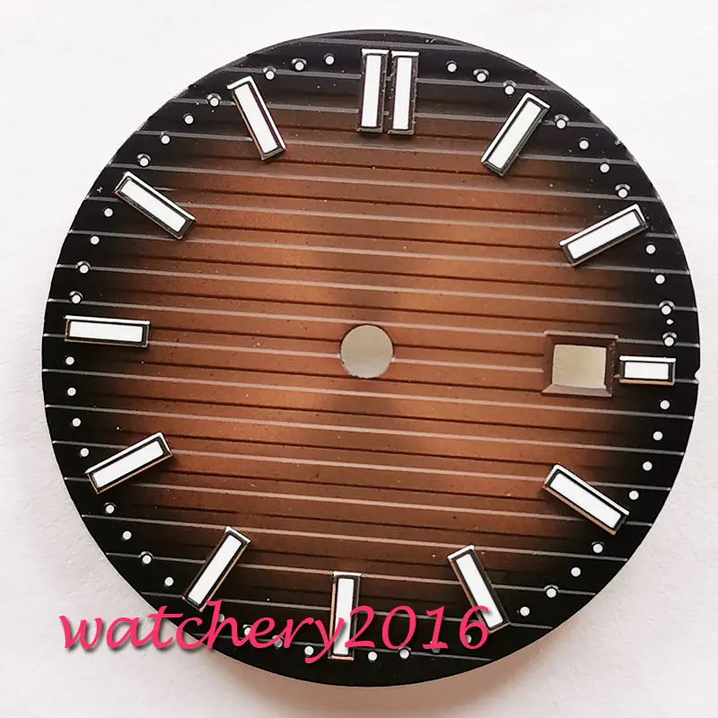 Brown Dial 31,7 мм часы стерильные циферблат подходит 2836 2824 2813 3804 Miyota 82 движения серии - Цвет: Brown Dial