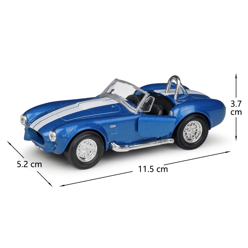 Welly 1:36 оригинальная коробка 1965 Shelby Cobra 427 S C синяя тянущаяся обратная машина литая