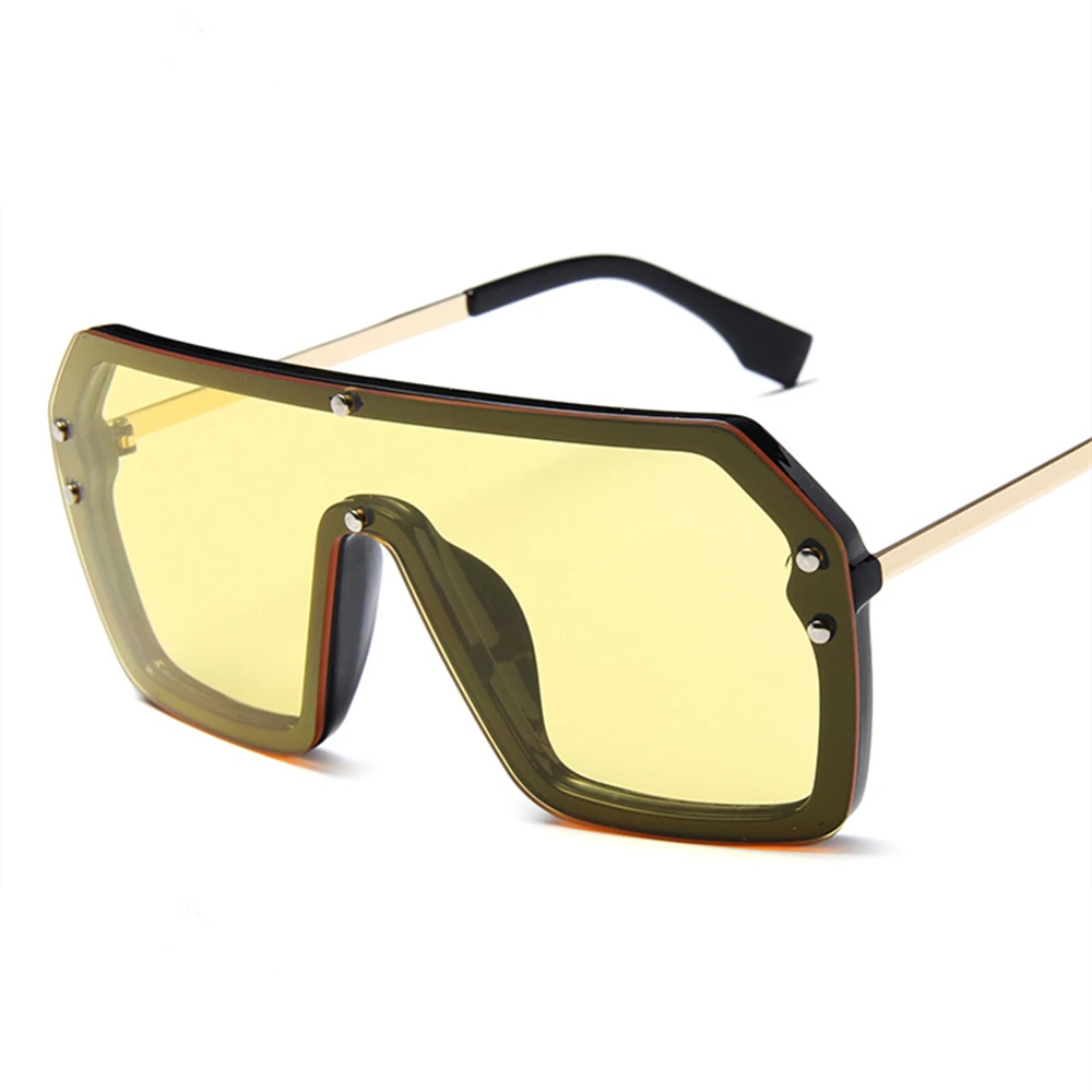 Новинка женские солнцезащитные очки с большой оправой Ретро стиль металлические