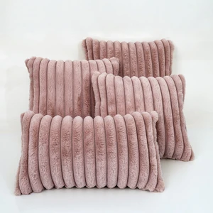 Pillowcase Nordic Home living room decoration 45x45 Super Soft Plush Imitation rabbit hair Cushion Cover Throw Long Hair Sofa