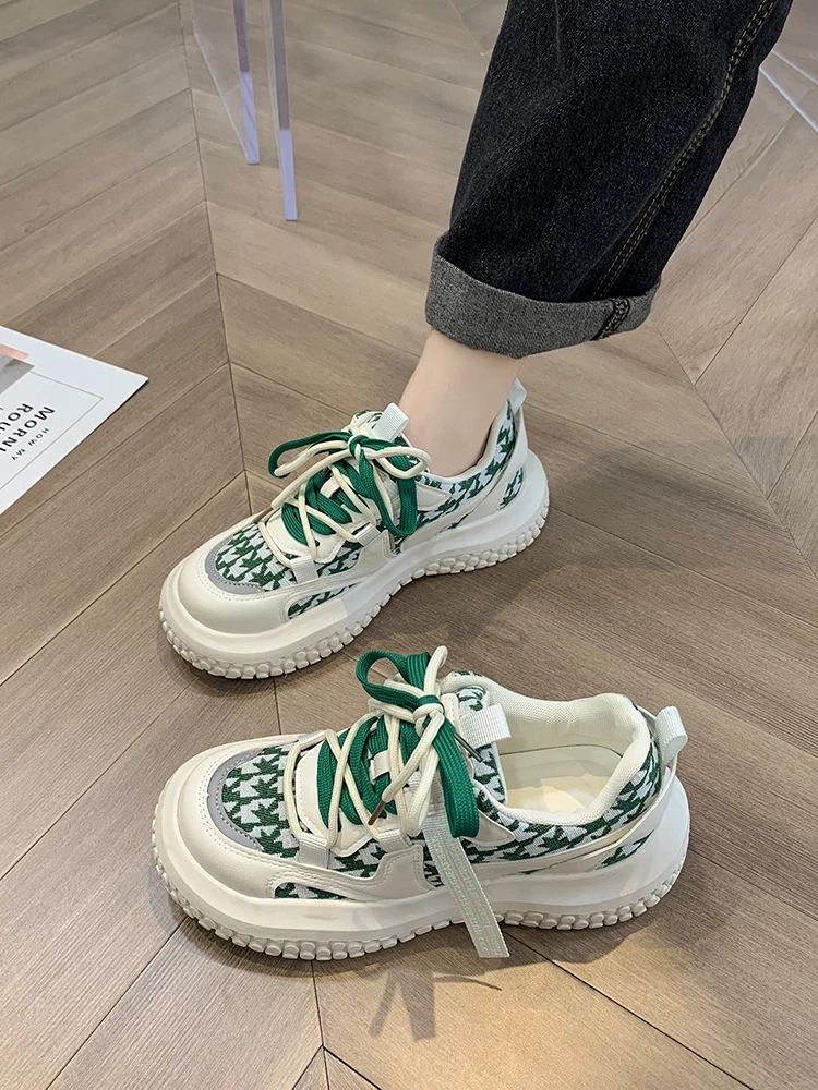 

Women Sneakers Fashion spring shoes autumn Breathable Air Mesh Lace Up Casual Shoes Ladies Soft Flat Comfort Walking Shoes