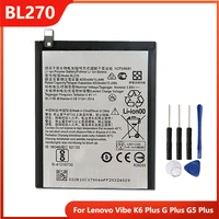 original phone battery bl270 for lenovo vibe k6 plus g plus g5 plus replacement rechargable batteries 4000mah with free tools