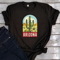 arizona cactus tshirt women plant summer classic tee flowers top 2021 women fashion casual streetwear girls top p t