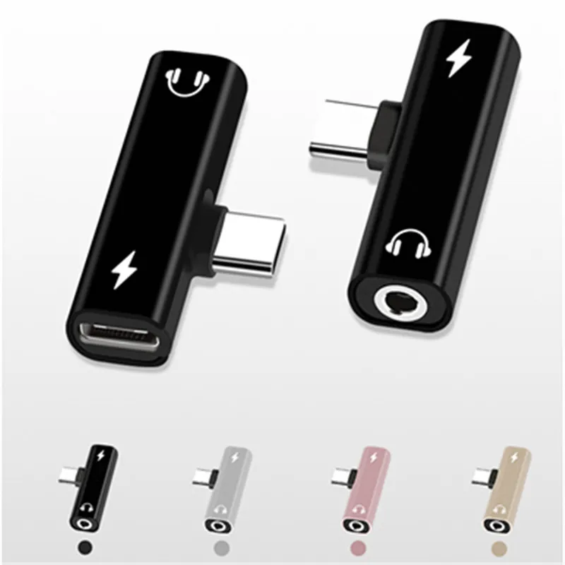 2 в 1 Тип C до 3,5 мм разъем для зарядки наушников конвертер usb type-C аудио адаптер для Xiaomi 6 huawei P10 mate 20 type C телефонов