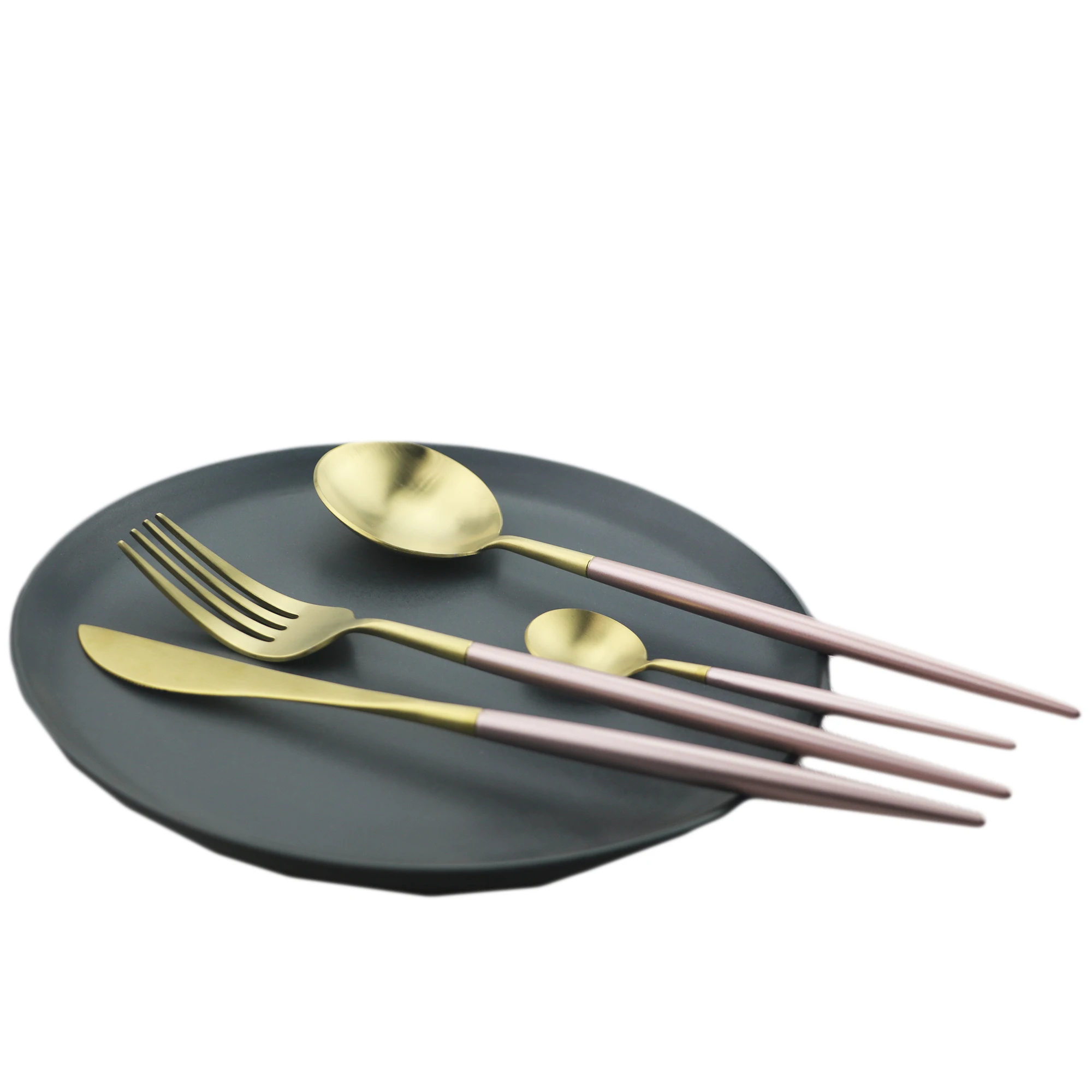 Набор столовых приборов из нержавеющей стали 304 золотой столовый набор для