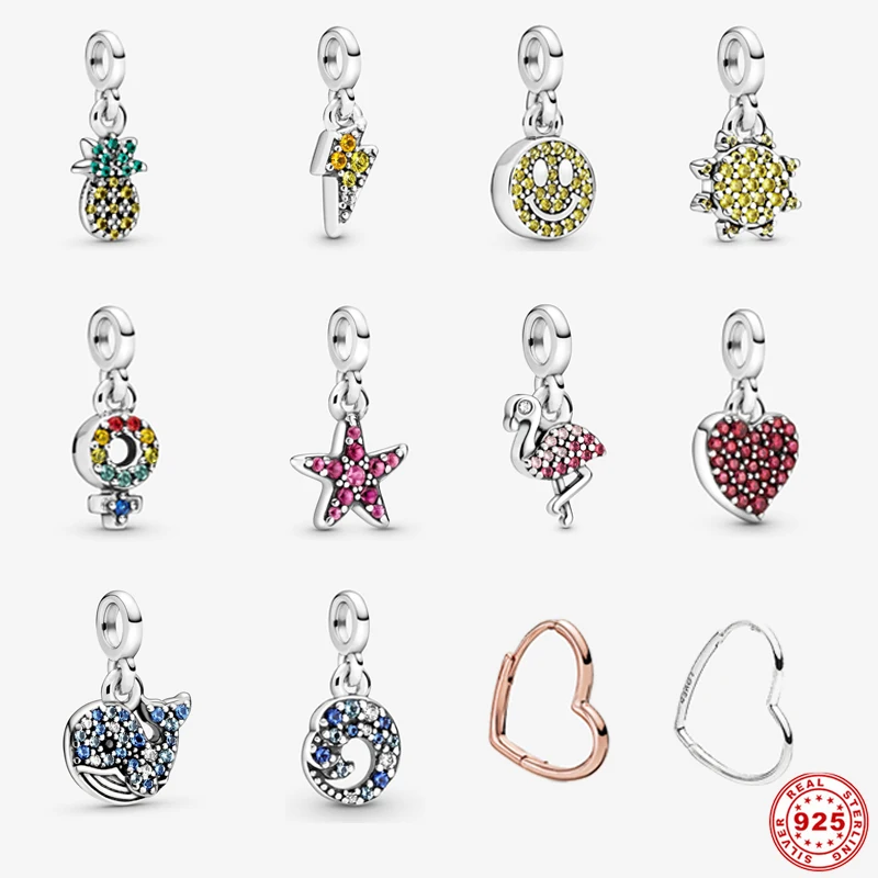 

S925 Silver Color Me Series My Love My Girl My Waves Charm Fit Original Pandora Me Bracelet For Women DIY Jewelry Gift